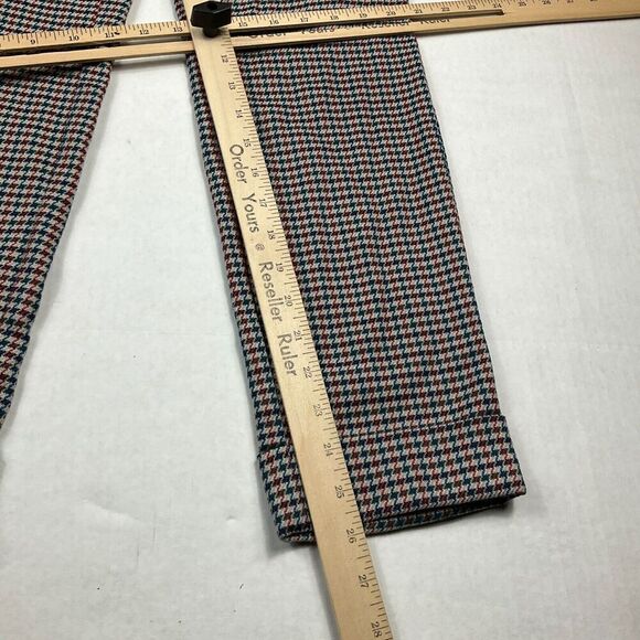 J.Jill Ankle Work Pants Houndstooth Plaid Cuffed Mid Rise Trousers 6P PETITES - Picture 5 of 12